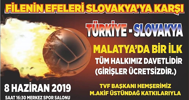 Malatya'da A Milli Voleybol Maçı