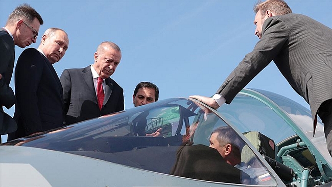 Erdoğan ve Putin Su-57'yi İnceledi