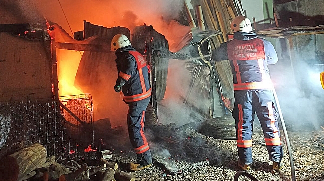 Odunlukta Çıkan Yangın Korkulu Anlar Yaşattı