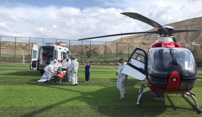 Helikopterle Malatya'ya Sevk Edildi