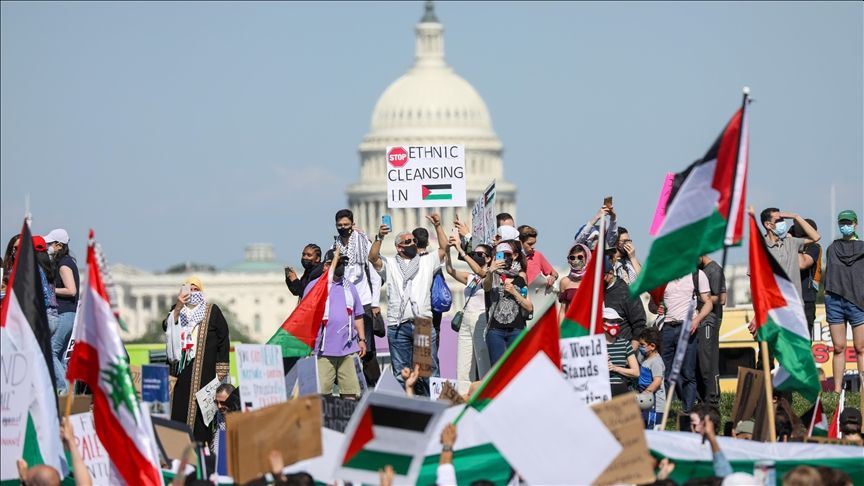 ABD'nin Başkentinde Filistin'e Destek Gösterisi