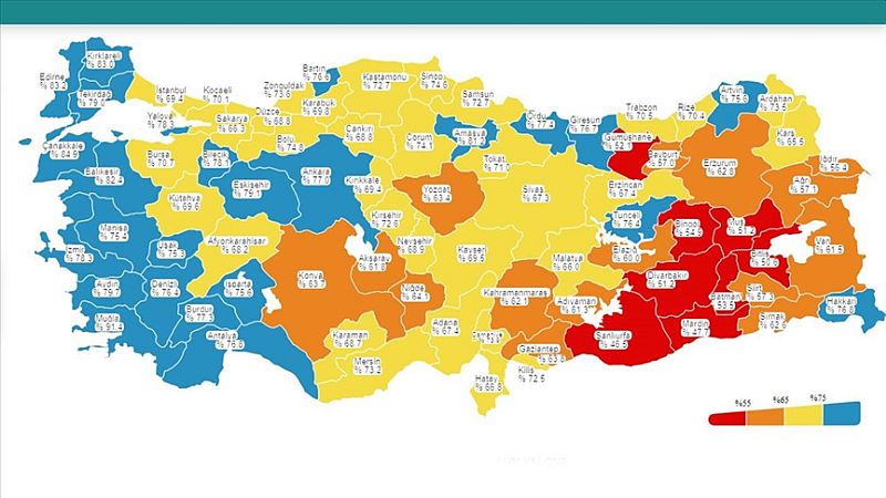 Aşılamada Batı İlleri Maviye Döndü