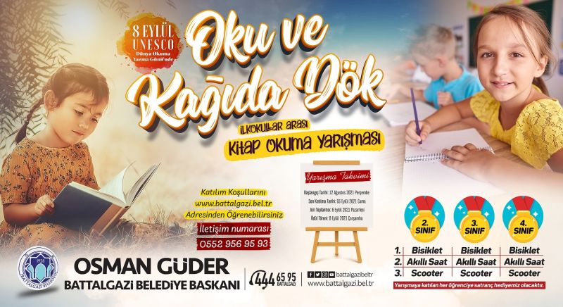 Battalgazi'de Kitap Okuma Yarışması