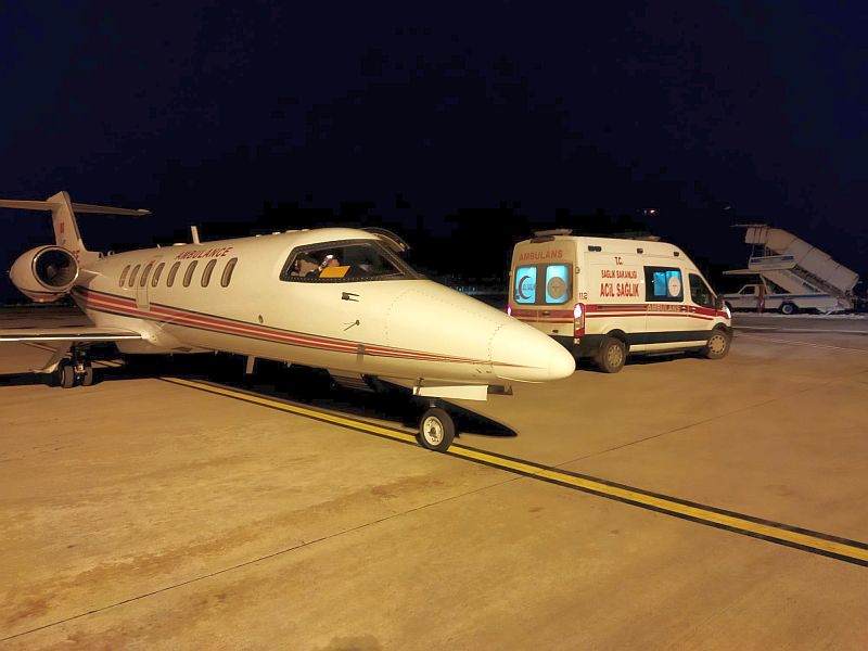 Tedavi İçin Ambulans Uçakla Bursa'ya Götürüldü