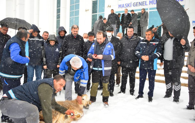 MASKİ'den Kar Yağışı İçin Şükür Kurbanı